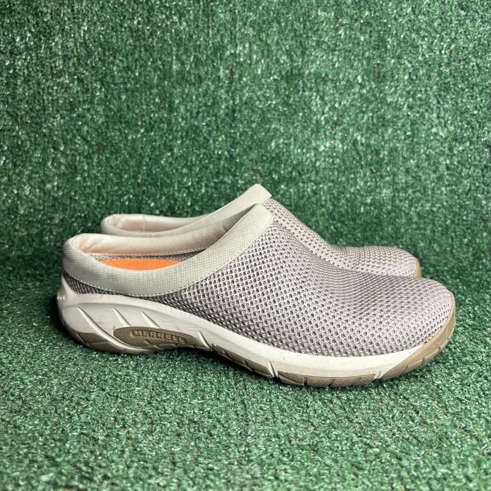 Merrell Encore Breeze Mesh‎ Slip On Comfort Walking Clog Shoes Taupe Womens 8.5